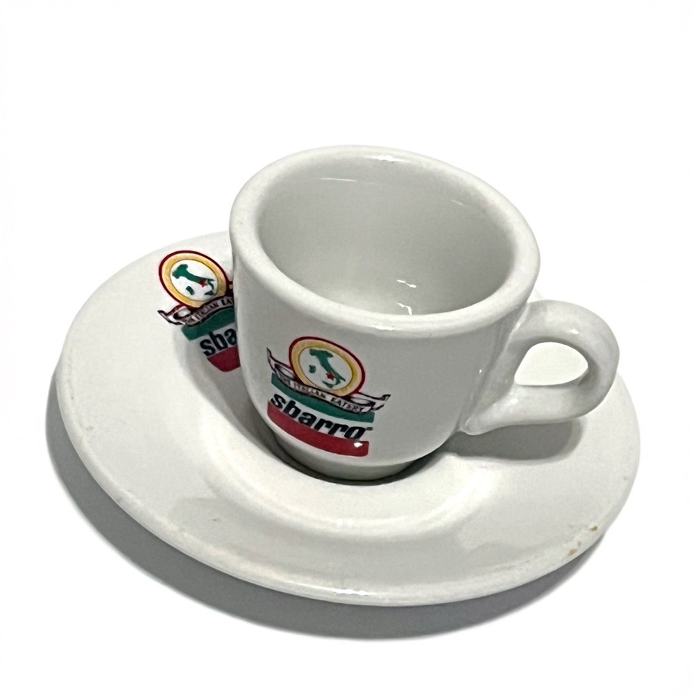 White Espresso Cup and Saucer Set